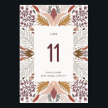 Numeração De Mesa Boho Folk Botanical Border Frame Wedding<br><div class="desc">Número da Tabela de Casamento de Frame Botânico de Fronteira Floral Moderna. Este item faz parte de uma coleção inteira com itens correspondentes,  incluindo Convites de Casamento,  artigos de papelaria do dia de estoque e muito mais. Veja a coleção para explorar todos os itens de casamento!</div>