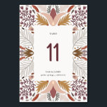 Numeração De Mesa Boho Folk Botanical Border Frame Wedding<br><div class="desc">Número da Tabela de Casamento de Frame Botânico de Fronteira Floral Moderna. Este item faz parte de uma coleção inteira com itens correspondentes,  incluindo Convites de Casamento,  artigos de papelaria do dia de estoque e muito mais. Veja a coleção para explorar todos os itens de casamento!</div>