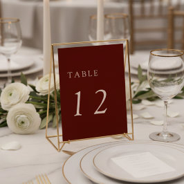 Numeração De Mesa Boho Terracott Cobre Simples de Casamento Mínimo