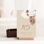 Numeração De Mesa Boho Terracotta Beige Pampas Grass Casamento Flora<br><div class="desc">Apresentando nosso número de mesa de casamento floral Boho Terracotta Brown Pampas Grass, uma mistura cativante de encanto boêmico e elegância rústica. Abraçar a fascinação cômica da grama-pampas e delicadas orquídeas brancas, colocadas contra um pano de fundo de marrom branco e terracota, para uma celebração de inspiração botânica que capta...</div>