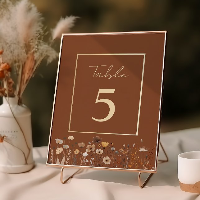 Numeração De Mesa Boho Terracotta Wedding (Criador carregado)