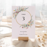 Numeração De Mesa Boho Wildflower Fern Casamento de Lavanda<br><div class="desc">Este boho lavanda de mesa de casamento de flores silvestres design é um arranjo elegante de quadros geométricos de ouro clássicos embelezados com delicados buquês e caules florais florais de boho. Apresentando uma paleta de fundo eterno roxo e poeirento de lavanda com uma típica tipografia negra clássica e flores silvestres...</div>