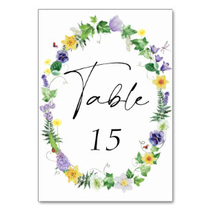 Numeração De Mesa Boho Wildflower Wedding