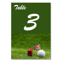 Bolas de golfe e Union Jack Flag Londres Reino Uni