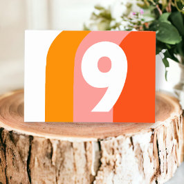 Numeração De Mesa Bold Retro Wedding
