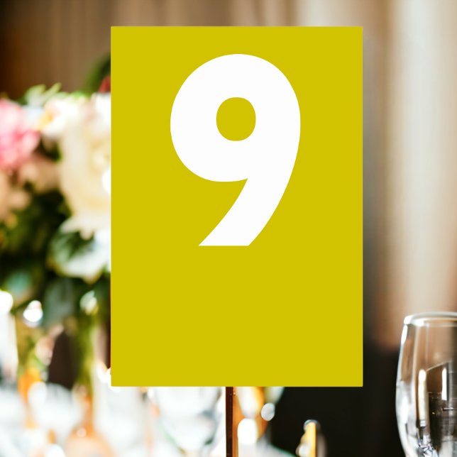 Numeração De Mesa Bold Retro Wedding (Bold Retro Wedding Table Number, a fun colorful addition to your reception tables from Ricaso )
