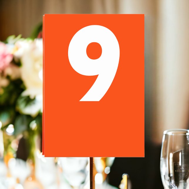Numeração De Mesa Bold Retro Wedding (Bold Retro Wedding Table Number, a fun colorful addition to your reception tables from Ricaso )