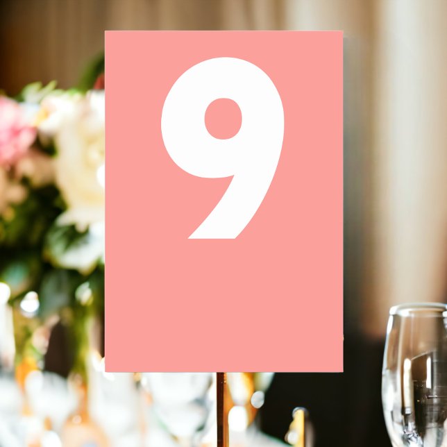 Numeração De Mesa Bold Retro Wedding (Bold Retro Wedding Table Number, a fun colorful addition to your reception tables from Ricaso )