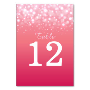 Numeração De Mesa Bolhas cor-de-rosa de champanhe Números de mesa de