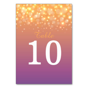 Numeração De Mesa Bolhas de champanhe de ouro Números de mesa de cas