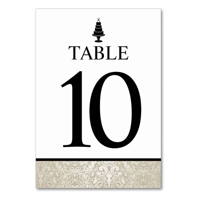 Numeração De Mesa Bolo de Casamento (Frente)