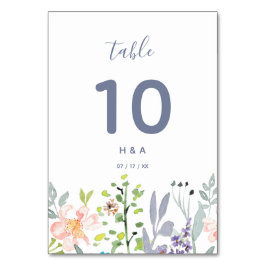 Numeração De Mesa Bonito casamento de cor d'água russa