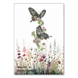 Numeração De Mesa Borboleta de Rosa pintada à mão bonito