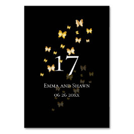 Numeração De Mesa Borboleta Dourada