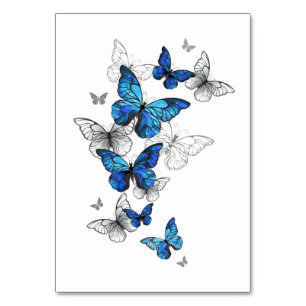 Numeração De Mesa Borboletas Azuis Morpho