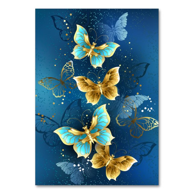 Numeração De Mesa Borboletas de ouro (Frente)