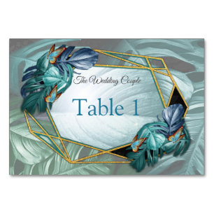 Numeração De Mesa Borboletas de Paraíso/Turquesa Tropical Splash