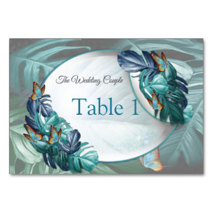 Numeração De Mesa Borboletas de Paraíso/Turquesa Tropical Splash
