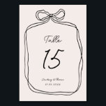 Numeração De Mesa Borda de Fita Timical Desenhada à Mão<br><div class="desc">Projetado para coordenar com nossa borda de fita desenhada à mão, este número de tabela apresenta a borda de fita popular e chic com letra de scribble à mão. Se você quiser chamar a atenção de seu convidado com este design único, esta suíte é perfeita para você. Para personalização mais...</div>