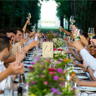 Numeração De Mesa Borda de Grunge Esbranquiçada Elegante