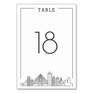 Numeração De Mesa Boston, Casamento em Massa Número da Tabela