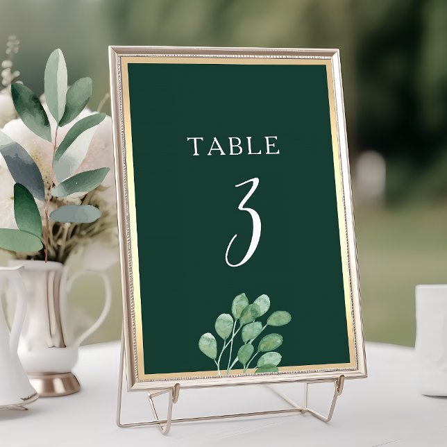 Numeração De Mesa Botânica Aquarela (Criador carregado)