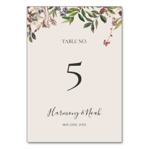 Numeração De Mesa Botânica de Natal   Número da Tabela de Champanhe