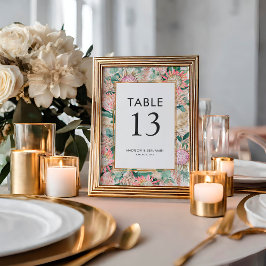 Numeração De Mesa Botanical Eucalyptus Pampas Grass Proteas Wedding