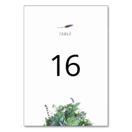 Numeração De Mesa Botanical Wedding Table Number Card