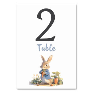 Numeração De Mesa Boy Peter The Rabbit Classic Blue Chá de fraldas