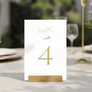 Numeração De Mesa Branca Floral Wildflower Wedding
