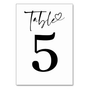Numeração De Mesa Branco Elegante Romântico Moderno Minimalista