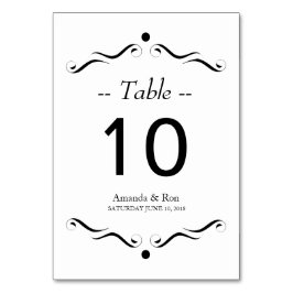 Numeração De Mesa Branco Simples