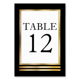 Numeração De Mesa Branco | Tom Dourado | Branco Moderno Simples Eleg