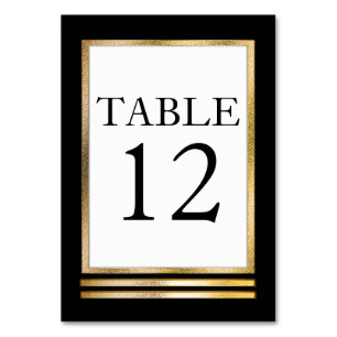 Numeração De Mesa Branco Tom Dourado Branco Moderno Simples Eleg