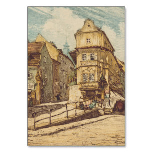 Numeração De Mesa Bratislava por Richard Lux Século Gravura Colorida
