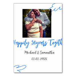 Numeração De Mesa brinde aos 50 anos de aniversário foto de folha az