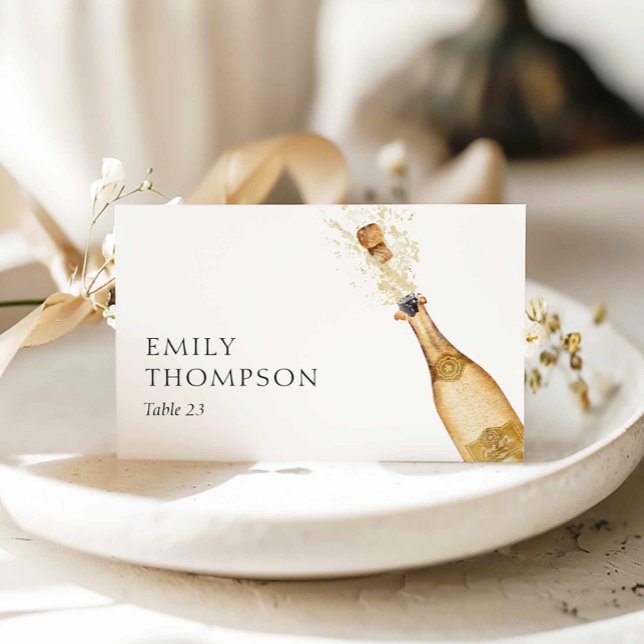Numeração De Mesa Brunch and Bubbly Bridal Shower Place Cards (Brunch and Bubbly Bridal Shower Escort Card)