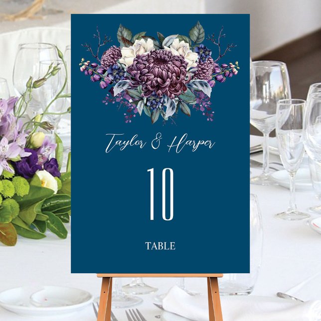 Numeração De Mesa Buquê de Casamento de Gótico Estético Escuro (Criador carregado)