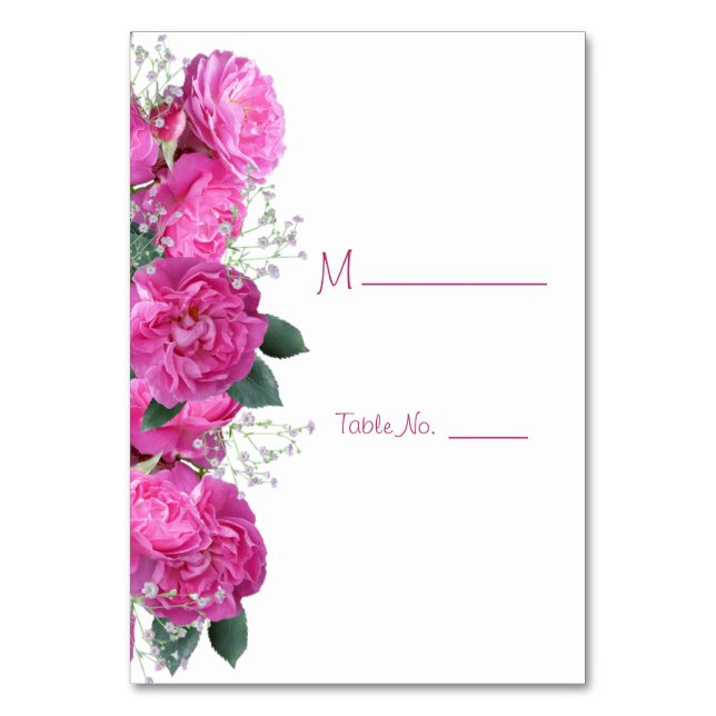 Numeração De Mesa Buquê Floral Romântico Casamento (Frente)
