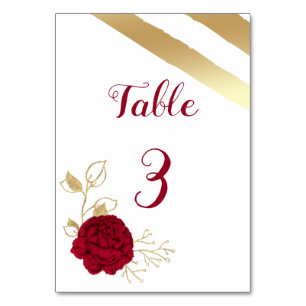 Numeração De Mesa burgundy e dourado número da tabela