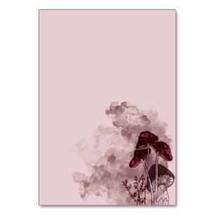 Numeração De Mesa Burgundy Neon Mushroom