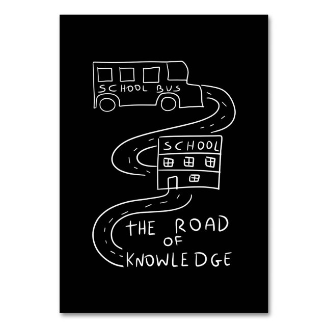 Numeração De Mesa Bus Driver the Road of Knowledge (Frente)