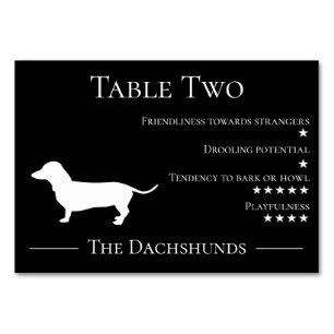 Numeração De Mesa Cachorro ama cão engraçado traço de hóspedes