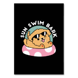 Numeração De Mesa Cachorro de verão - Cachorro flutuante com óculos