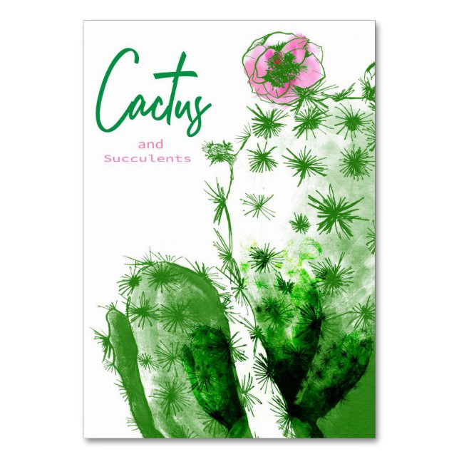 Numeração De Mesa Cactus E Succults (Frente)