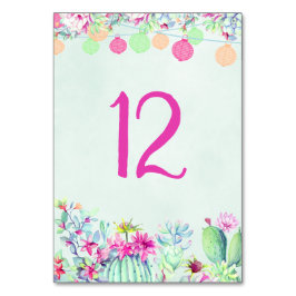 Numeração De Mesa Cactus Lantern Fiesta - Número da Tabela de Sucult