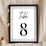 Numeração De Mesa Cadeira Minimalista Simples Número da Tabela<br><div class="desc">Termine a decoração do seu evento empresarial ou privado com este sinal de número de mesa minimalista em preto e branco. Use este cartão de número de mesa de plano de assentos moderno para seu evento de gala, festa de negócios ou recepção de casamento, este design minimalista irá se adequar...</div>