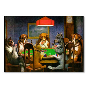 Numeração De Mesa Cães Coolidge Jogando Poker