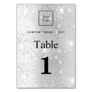 Numeração De Mesa Café com o logotipo do número da tabela de brilho